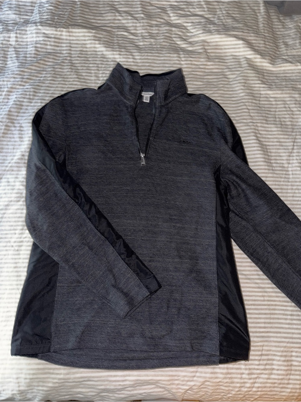 Calvin Klein Men's Dark Charcoal Half-Zip Pullover